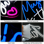 Music is the answer – Coração – letreiro de néon LED (5 V USB)