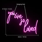 You Are So Loved – letreiro de néon LED (5 V USB)