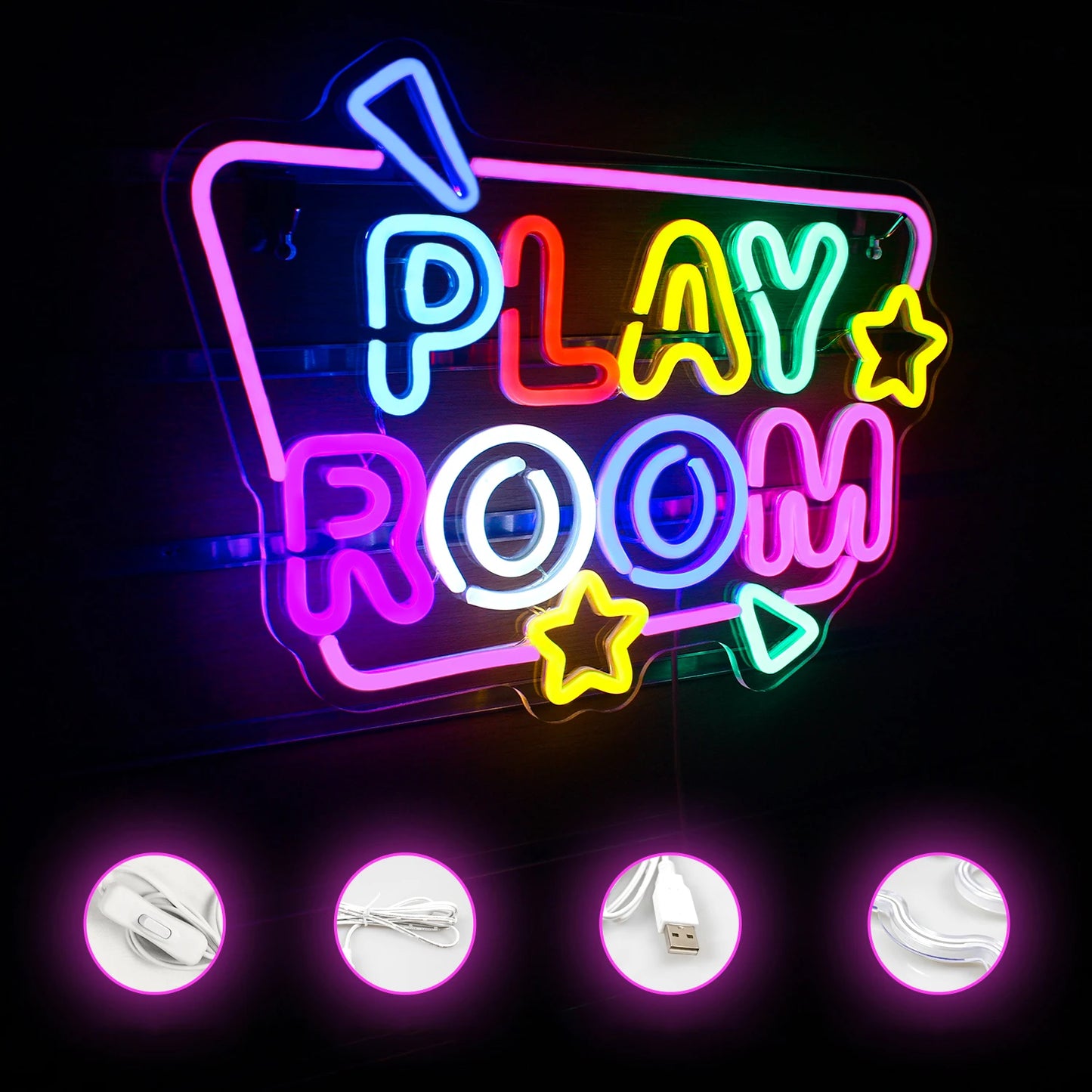 Sinal de LED USB 5V para Sala de Jogos - Econômico