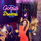 Letreiro de LED Cocktails Dreams 5V USB - Econômico