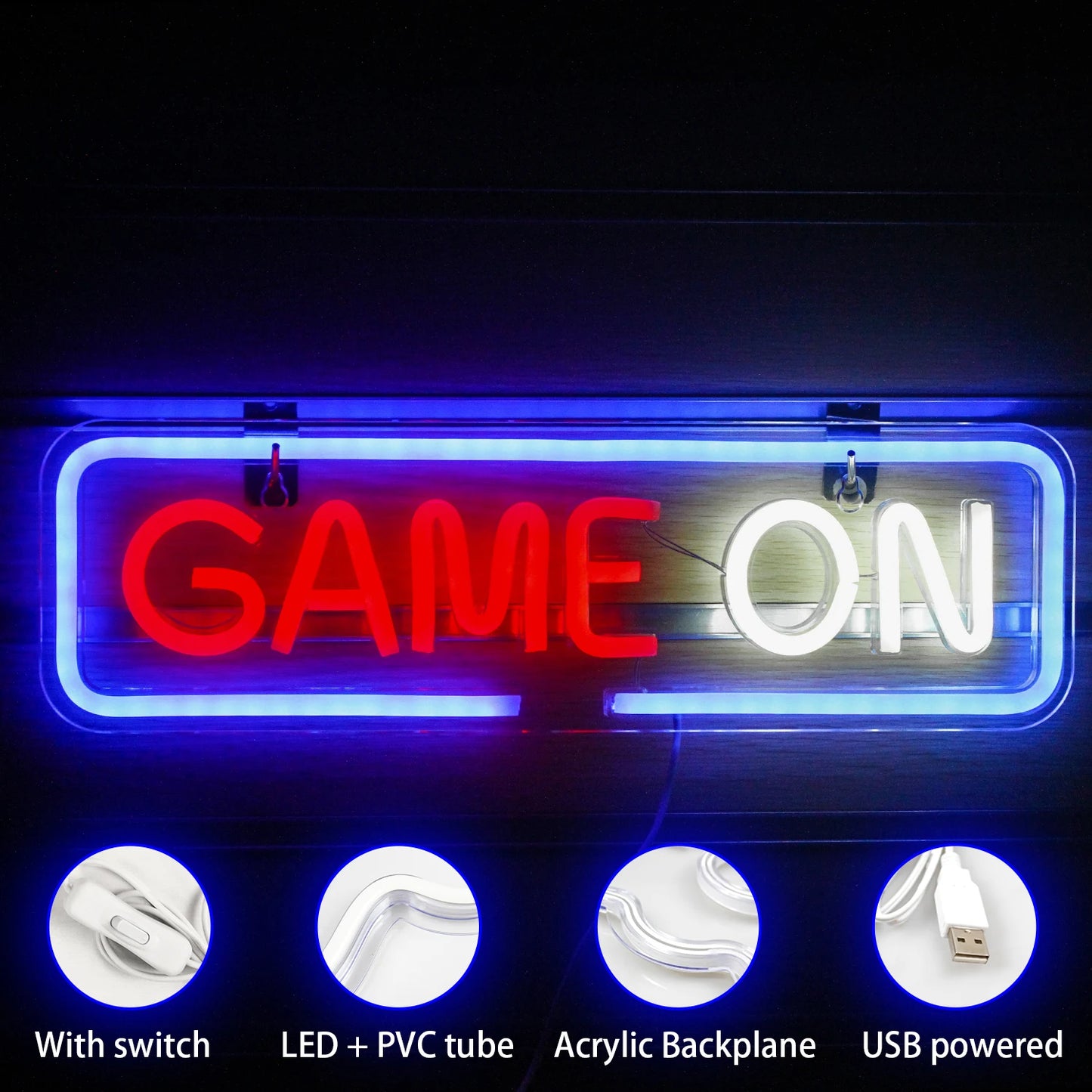 Gamer On 5V Mini USB  LED Neon Sign - Budget Friendly