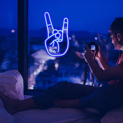 Letreiro de LED "Gesto de Paz" 5V USB - Econômico