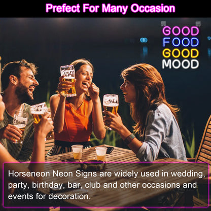 Good Food Good Mood 5V USB LED Neon Sign - Budget Friendly