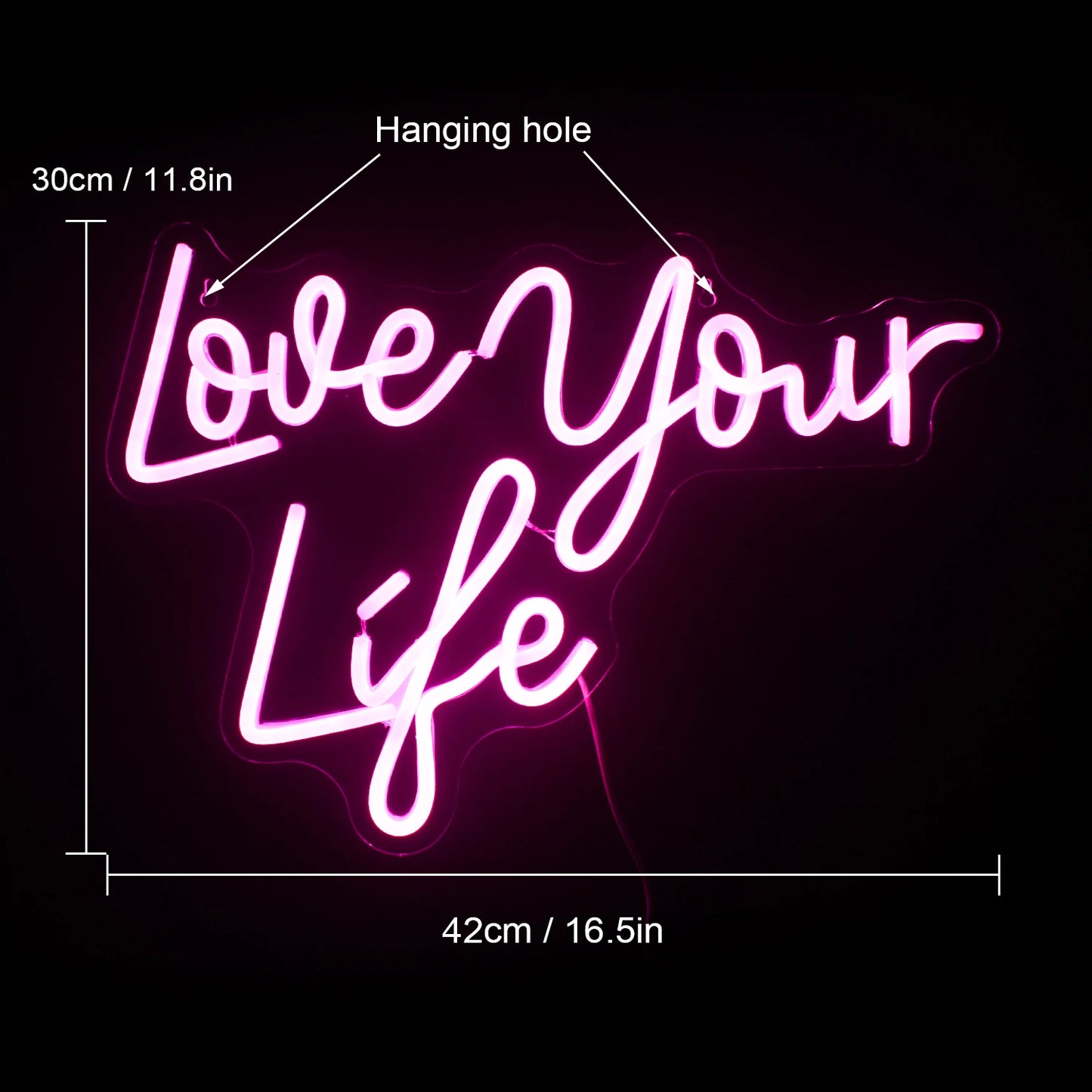 Ame Sua Vida 5V USB Letras de LED - Econômico