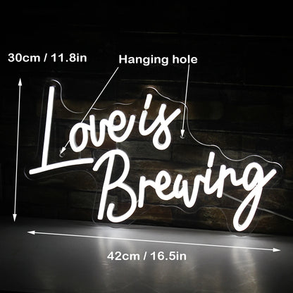 Letreiro de LED "Love is Breaking" 5V USB - Econômico