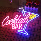 Letreiro de LED USB 5V para Bar de Coquetéis - Econômico