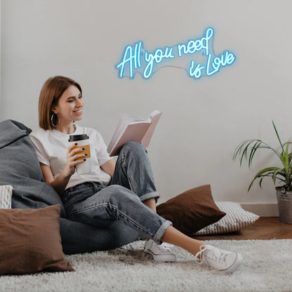 All Your Need Is Love 5V USB LED Neon Sign - Budget Friendly