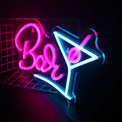 Letreiro de LED Taça de Vinho 5V USB - Econômico