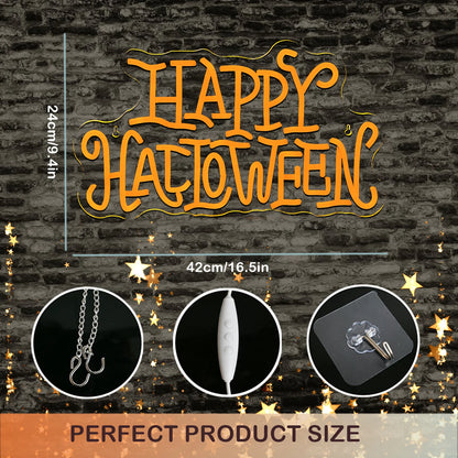 Happy Halloween 5V USB LED Neon Sign - Budget Friendly