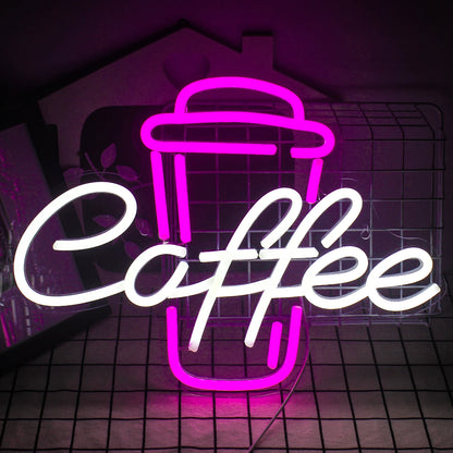 Letreiro de LED USB 5V de Café - Econômico