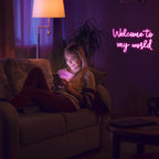 Welcome to my world – letreiro de néon LED (5 V USB)