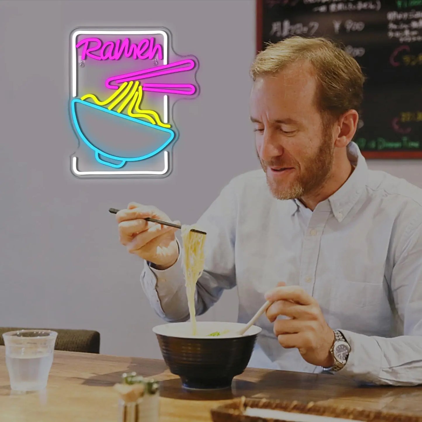 Ramen Time Letreiro de LED USB 5V - Econômico