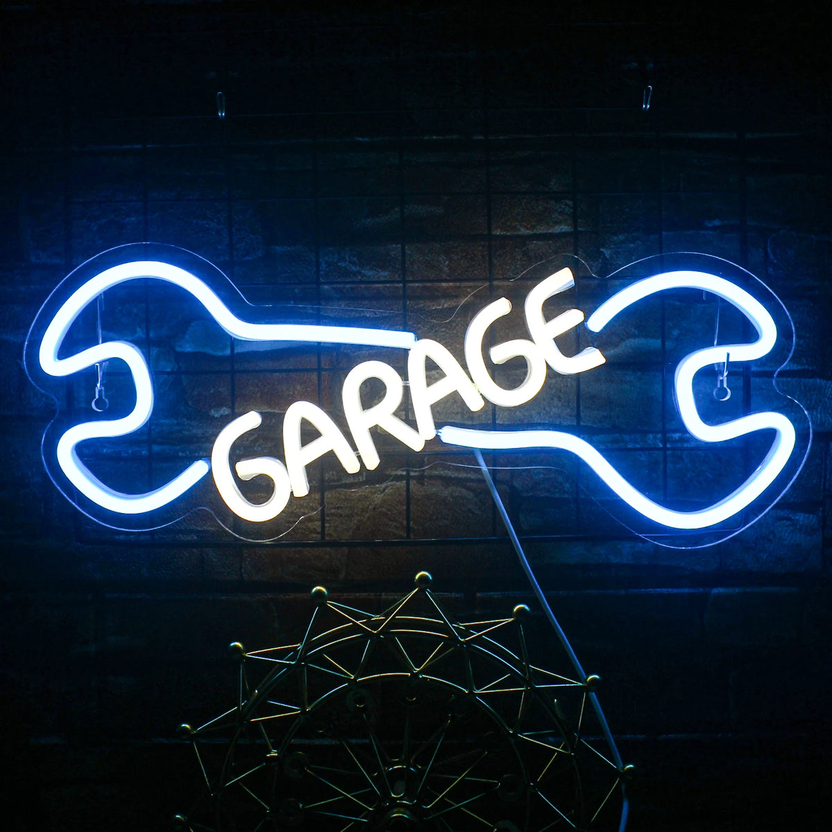 GARAGE – Chave de porcas – letreiro de néon LED (5 V USB)