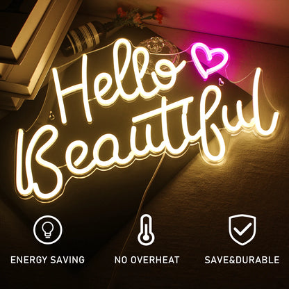 Olá Linda Letreiro de LED USB 5V - Econômico