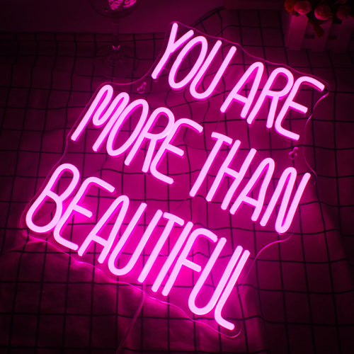 You Are More Than Beautiful – reclame luminoso em néon LED (5 V USB)