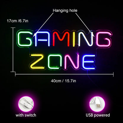 Letreiro de LED Colorido 5V USB para Zona Gamer - Econômico