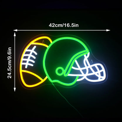 Capacete de Rugby Letreiro de LED USB 5V - Econômico