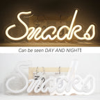 Snacks – reclame luminoso em néon LED (5 V USB)