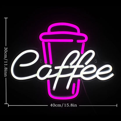 Letreiro de LED USB 5V de Café - Econômico