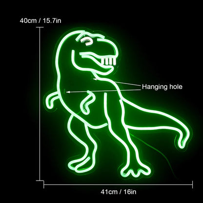 Theartneon Dinossauros Divertidos 5V Mini USB Letreiro de LED - Econômico