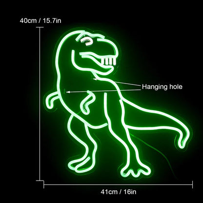 Sinal de Neon LED Dinossauros Divertidos 5V USB - Econômico