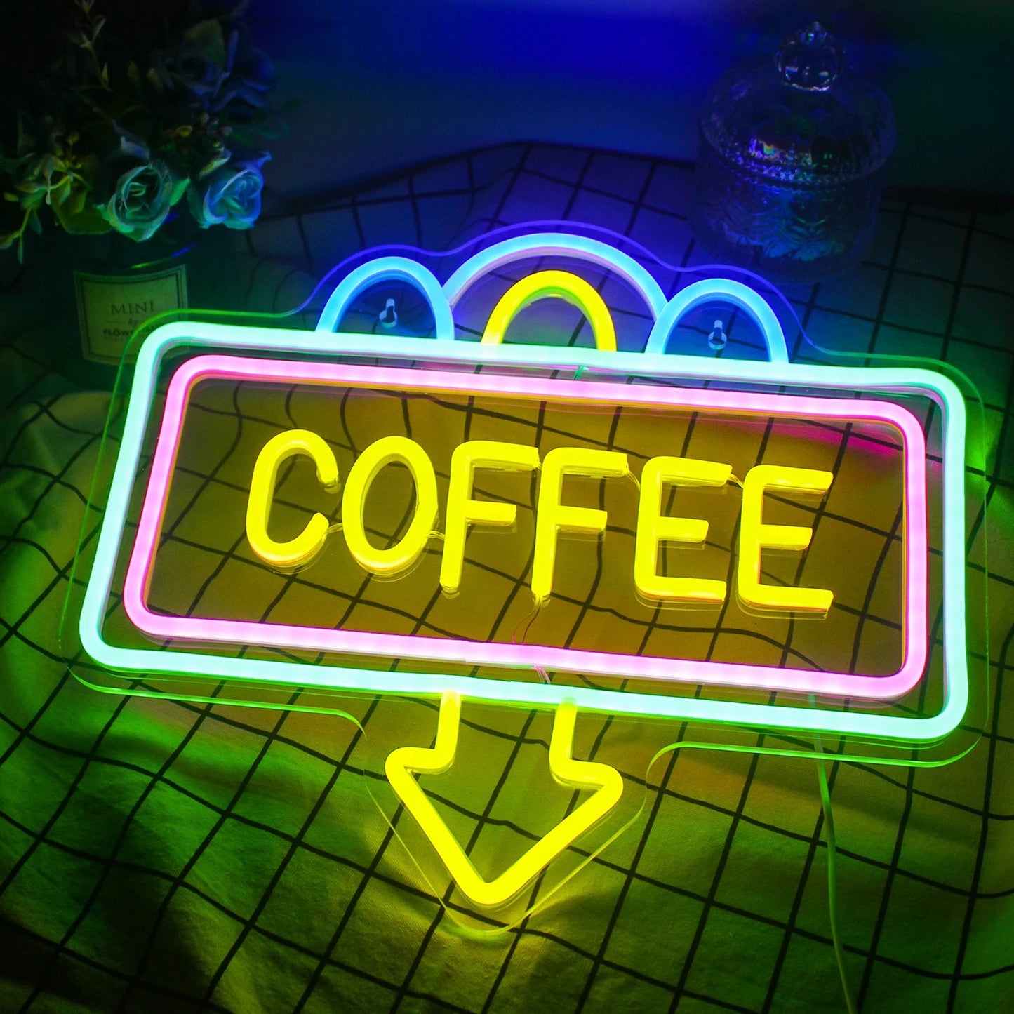 Letreiro de LED USB 5V para Café - Econômico