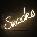 Snacks – reclame luminoso em néon LED (5 V USB)