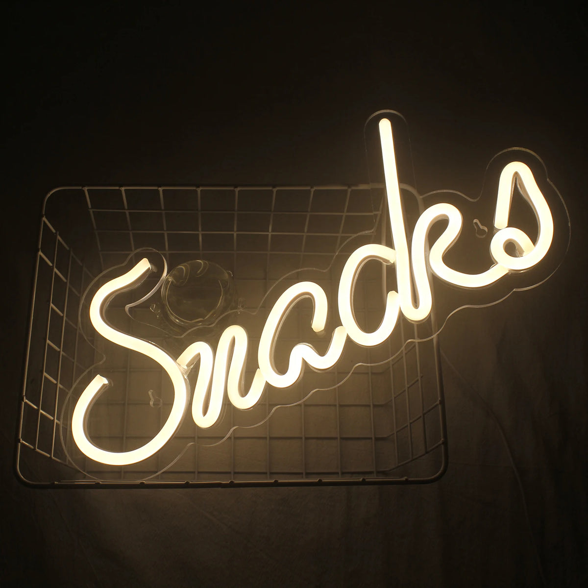 Snacks – reclame luminoso em néon LED (5 V USB)