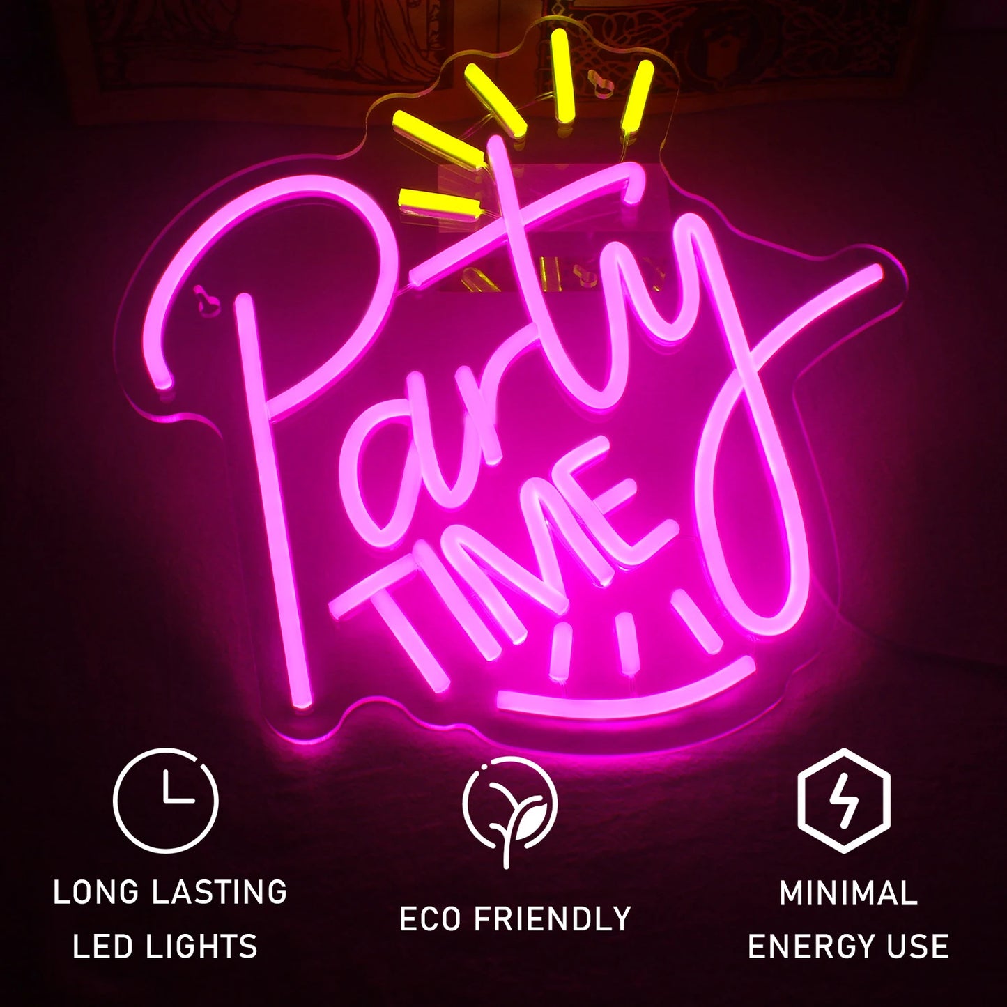 Placa de LED Party Time 5V USB - Econômica
