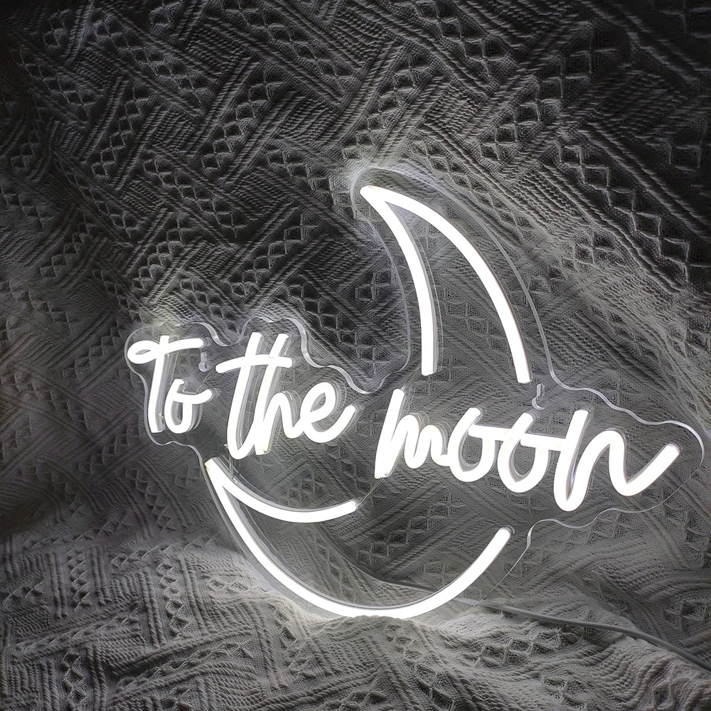 Letreiro de LED "To The Moon" 5V USB - Econômico