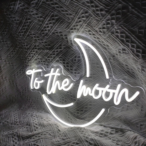 To The Moon 5V USB LED Neon Sign - Budget Friendly