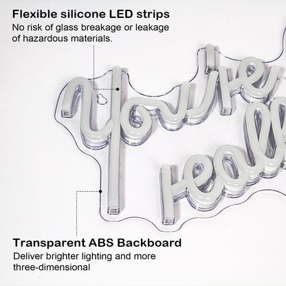 Letreiro de LED "Você é Realmente Bonita" 5V USB - Econômico