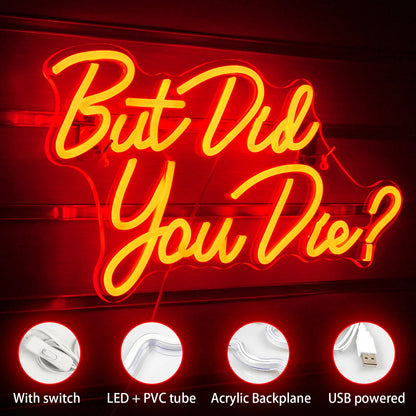 Mas você morreu Letreiro de LED USB 5V - Econômico