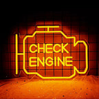 Letreiro de LED USB 5V "Check Engine" - Econômico
