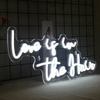 Love is in the Hair – reclame luminoso em néon LED (5 V USB)