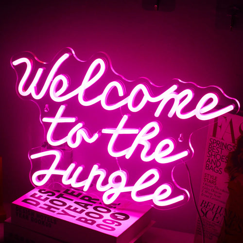 Welcome to the Jungle – letreiro de néon LED (5 V USB)