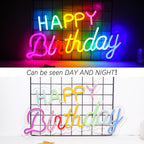 Happy Birthday – letreiro de néon LED (5 V USB)
