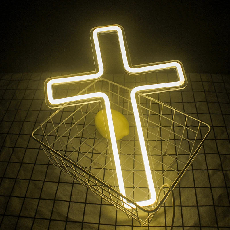 Letreiro de LED USB 5V Cross - Econômico
