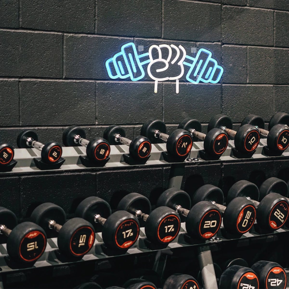 Letreiro de LED Barbell Weightlifting 5V USB - Econômico