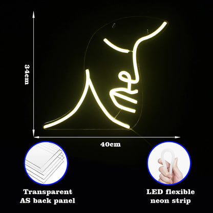 Letreiro de LED Face 5V USB - Econômico