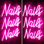 Nails Nails Nails – reclame luminoso em néon LED (5 V USB)