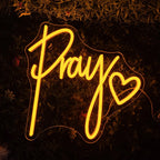 Pray 5V USB LED Neon Sign - Budget Friendly