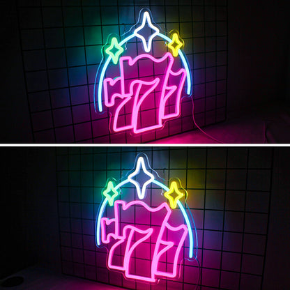 Luck 777 5V USB LED Neon Sign - Budget Friendly