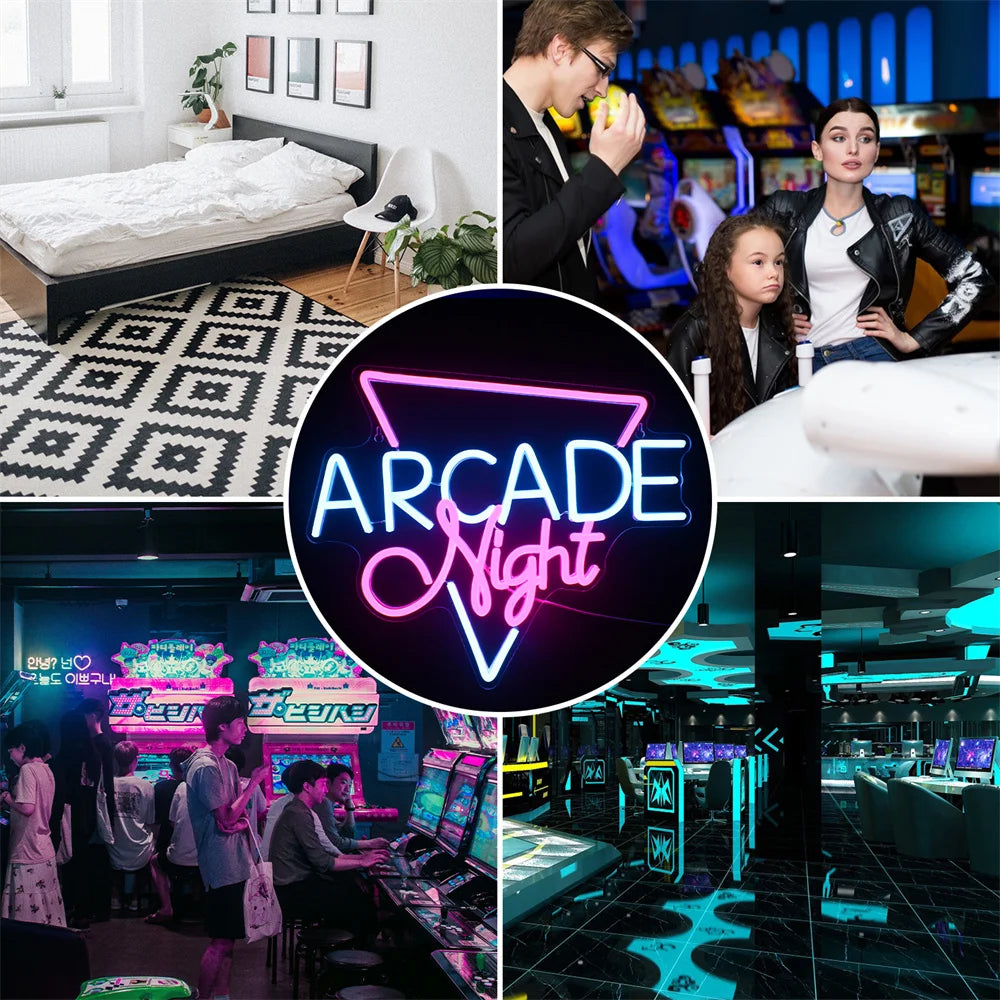 Letreiro de LED Arcade Night 5V USB - Econômico
