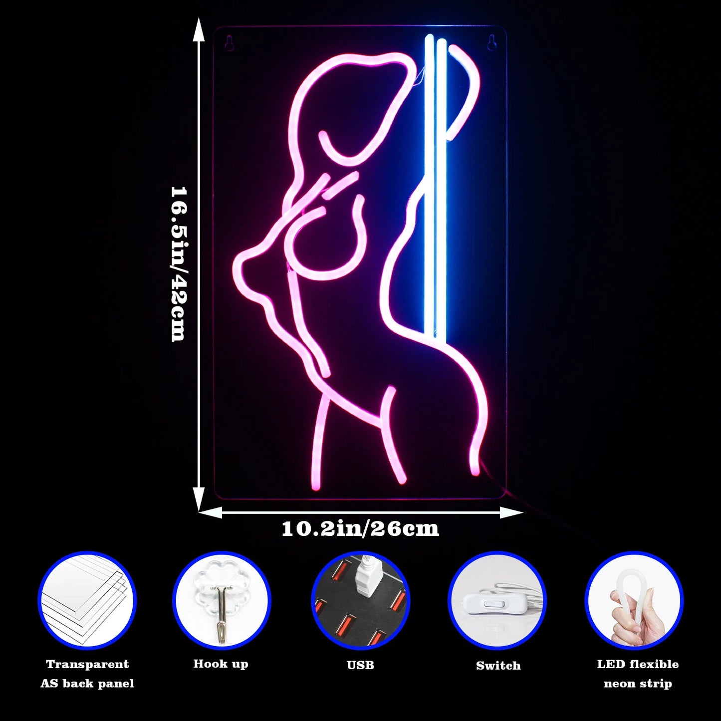 Placa de LED USB 5V Sexy Girls - Econômica