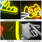 Gato – letreiro de néon LED (5 V USB)