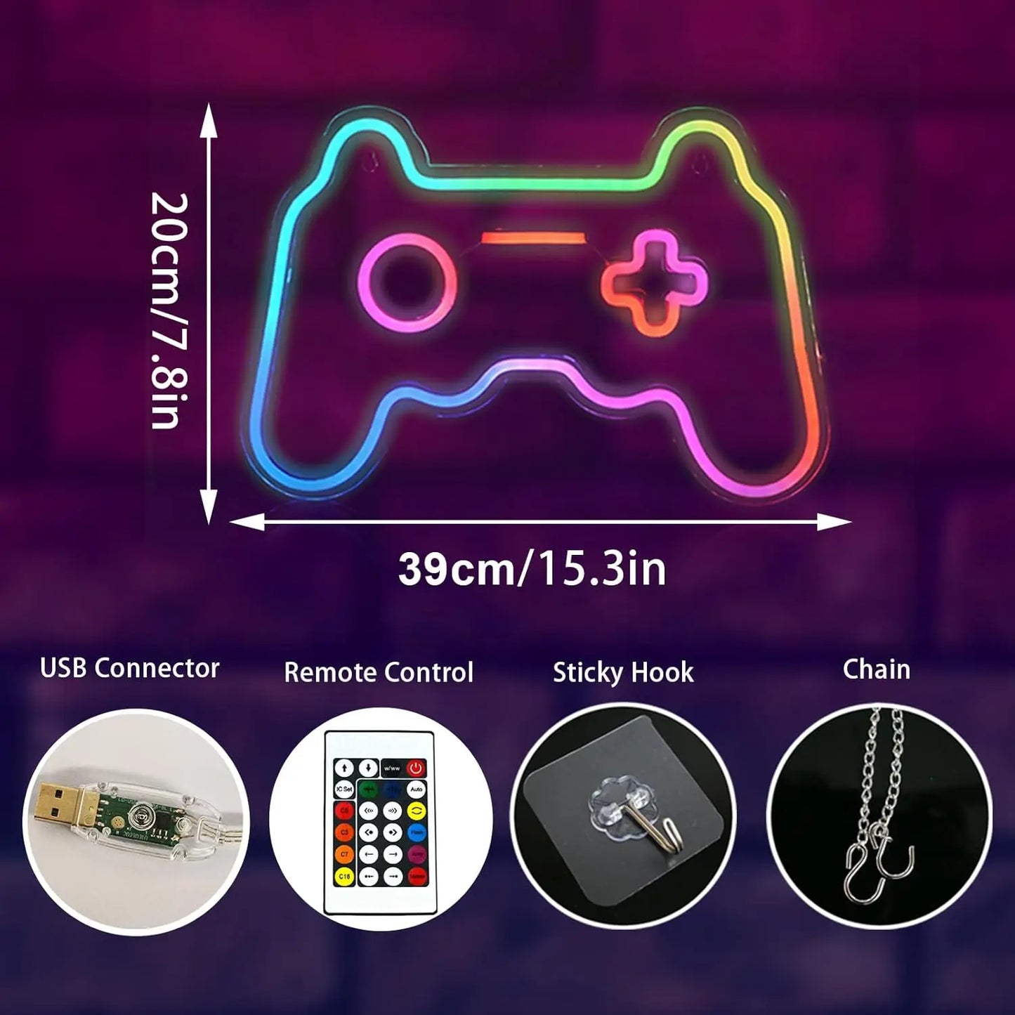 Gaming 5V USB LED Neon Sign - Budget Friendly