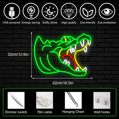 Letreiro de LED com USB 5V Alligator - Econômico