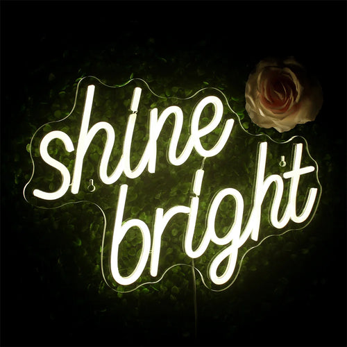 Shine Bright – letreiro de néon LED (5 V USB)