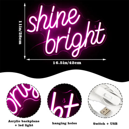Shine Bright 5V USB LED Neon Sign - Budget Friendly